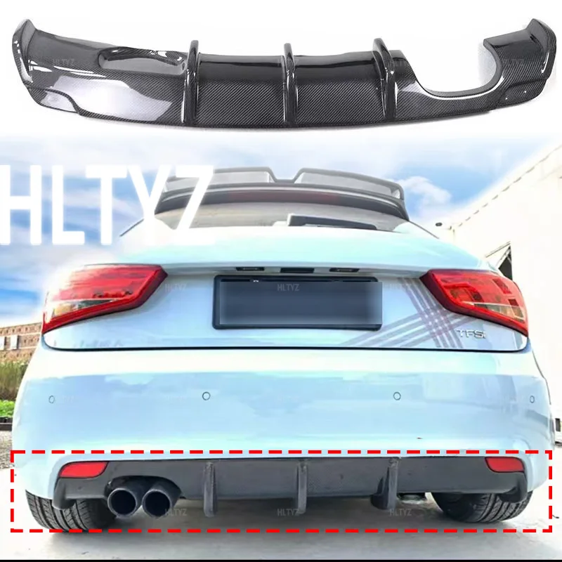 For 2009-2015 Audi A1 high-quality carbon fiber car rear bumper lip rear spoiler diffuser protective cover (only 2 doors) - view 3