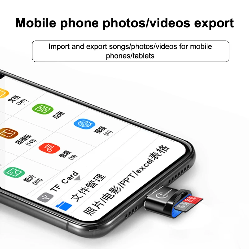 Type-C TF Mobiele Kaartlezer Zinklegering USB 3.1 Type-C ForXiaomi Huawei ForSamsung Laptop multifunctionele OTG Kaartlezer
