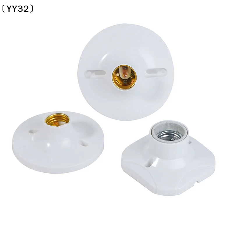 E27 LED Light Bulb Holder Round Socket Base Hanging Lamp Socket Base Industrial Ceiling Wall Light Base Holder〔YY32〕