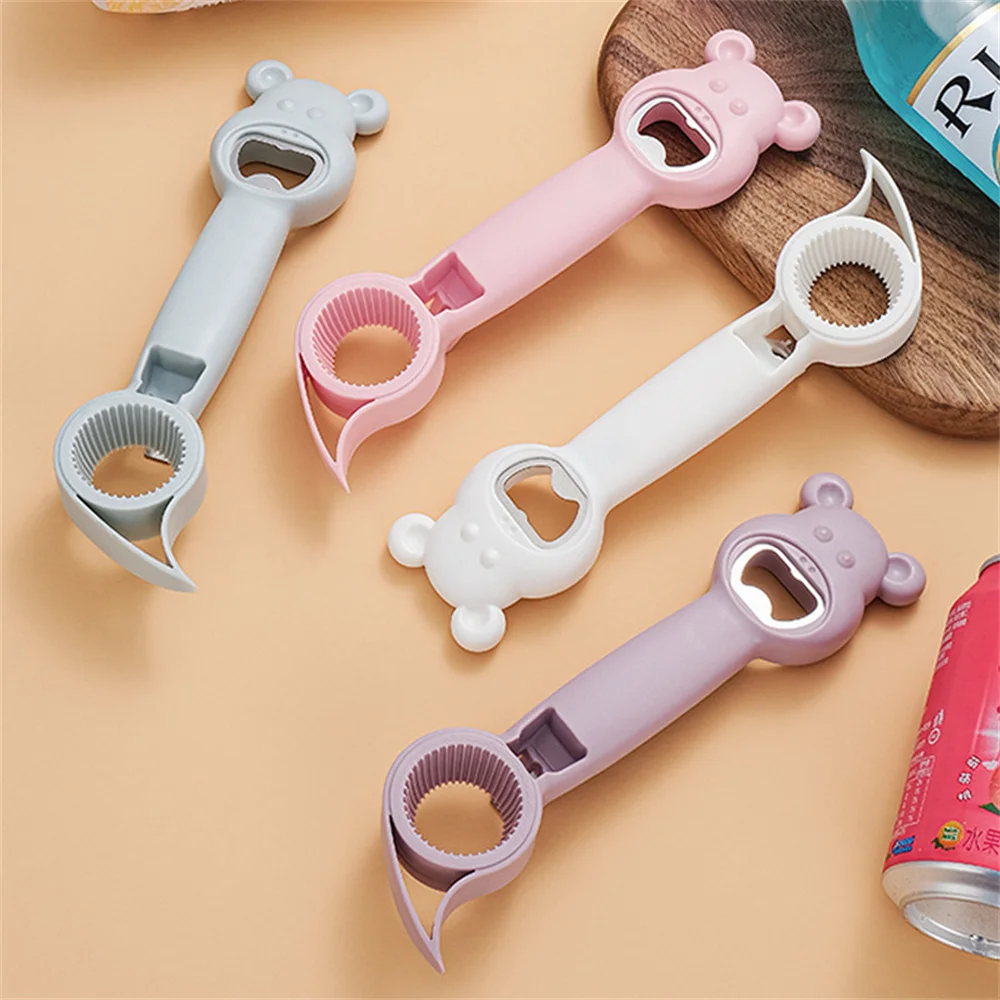 Lid Opener Delicate Touch Diverse Uses Four In One Can Opening Tool Bottle Opener Easy Lid Opening Preferred Material