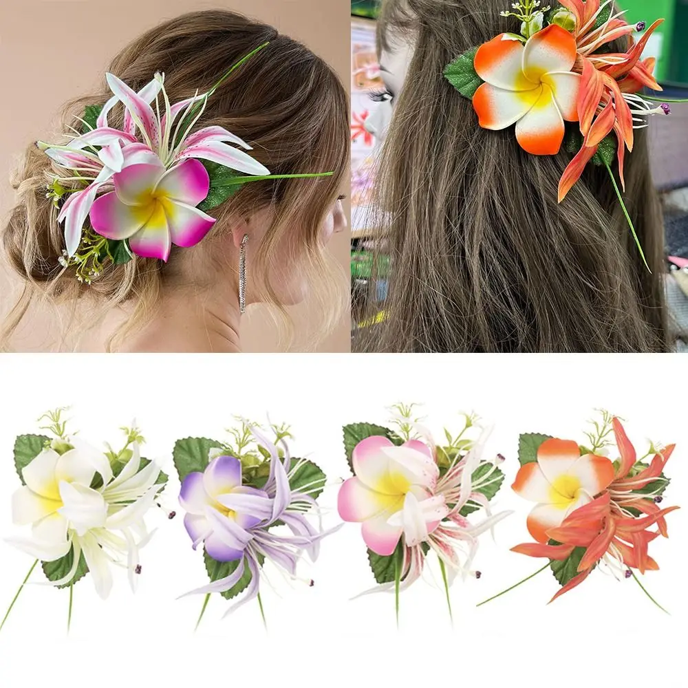 

Fashion Bohemian Egg Flower Hair Clips Artificial Flowers Large Flower Small Hairpin Hair Accessories Women