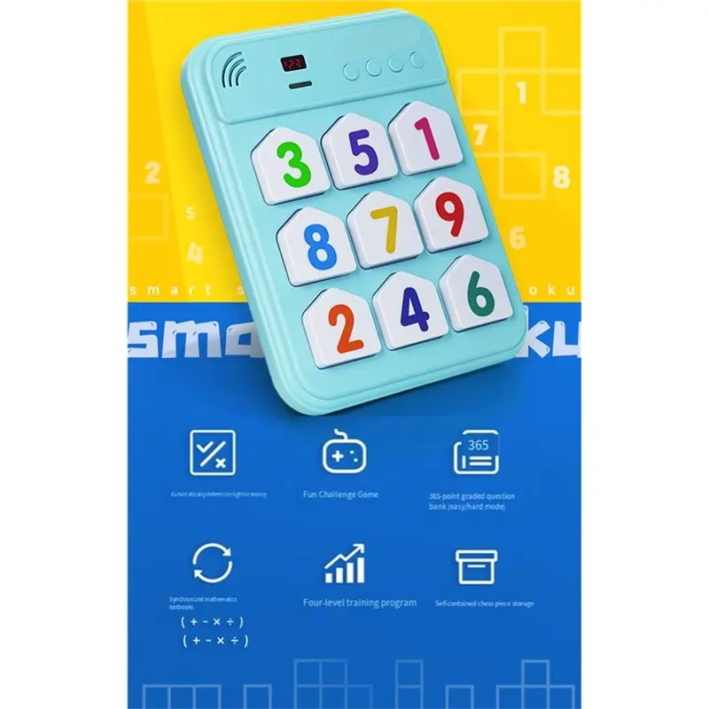 B05C-Math Learning-consola de juegos electrónica inteligente Sudoku tablero de ajedrez escalera rompecabezas de entrenamiento