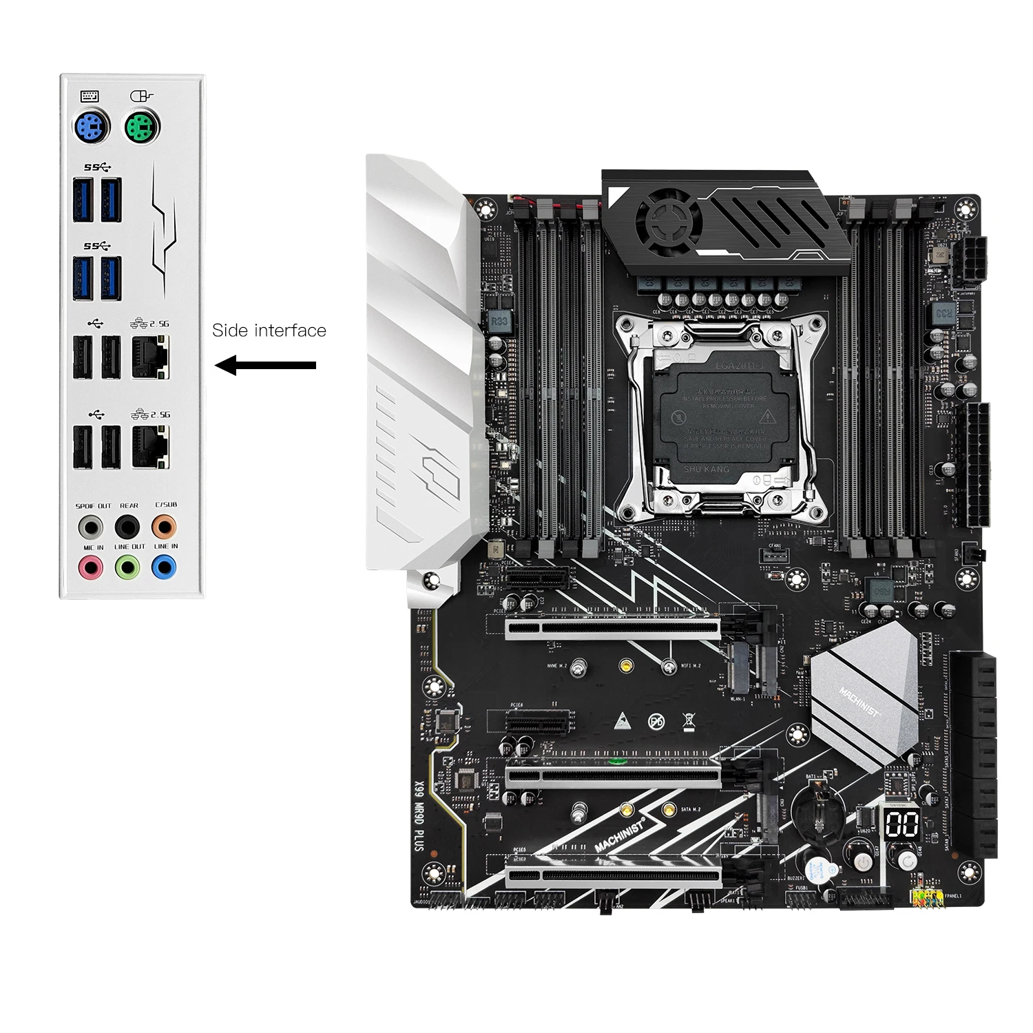 Imagem -02 - Plus Placa-mãe Combo Lga 20113 e5 2696 Kit v4 Processador Cpu Xeon Ddr4 128g Memória 2400mhz Usb 3.0 Nvme M.2 Machinist-x99 Mr9d