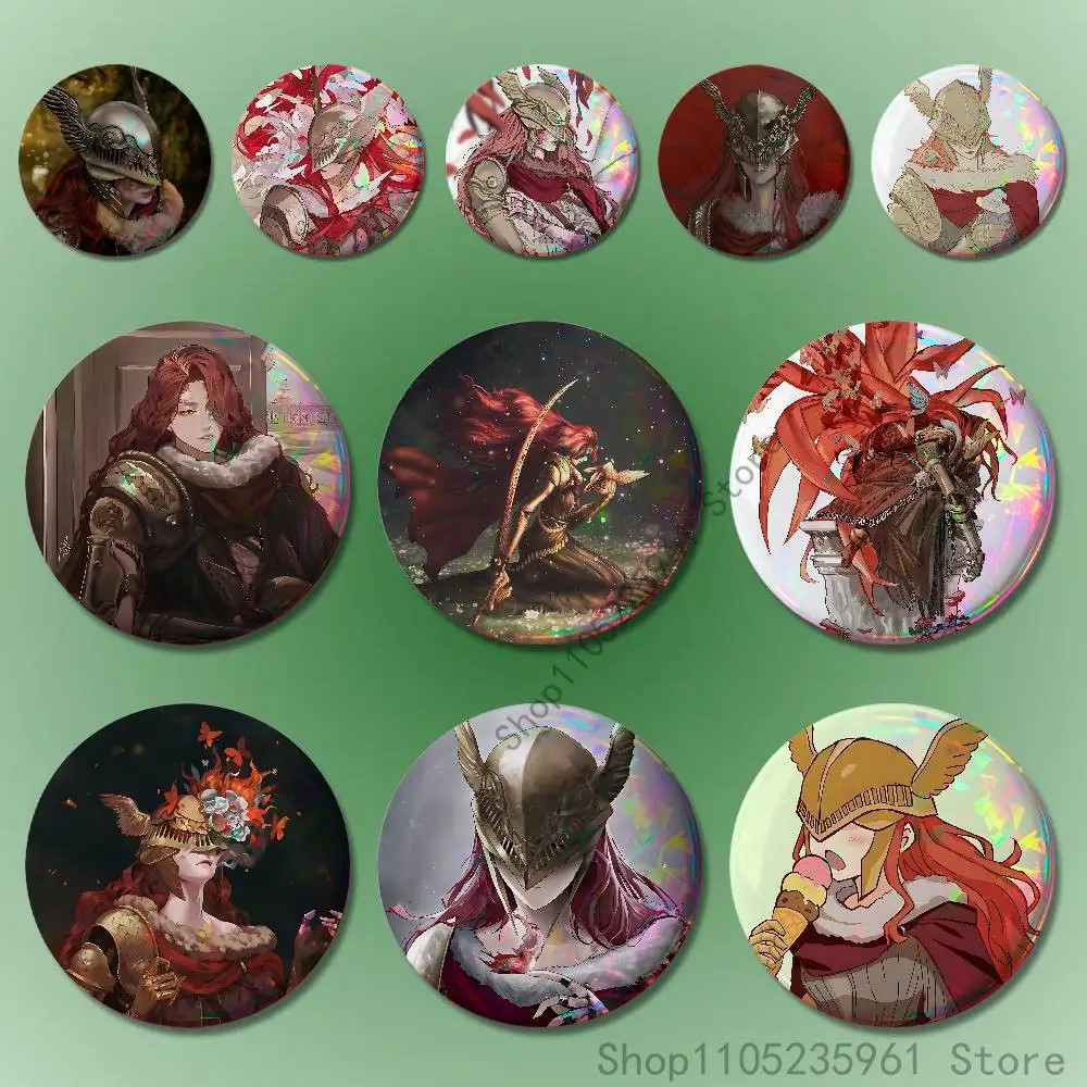 

M-Malenia Pin Tinplate Round Brooch Cosplay Nijigen Otaku Culture Badges 58mm 44mm 32mm 75mm 25mm