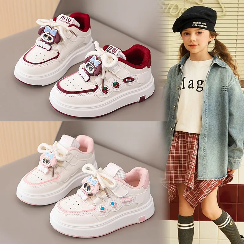 

Sanrio Children's Fashion Casual Sneakers Girl's Cartoon Anime Melody Kuromi High Top Casual Board Shoes Students Running Shoes