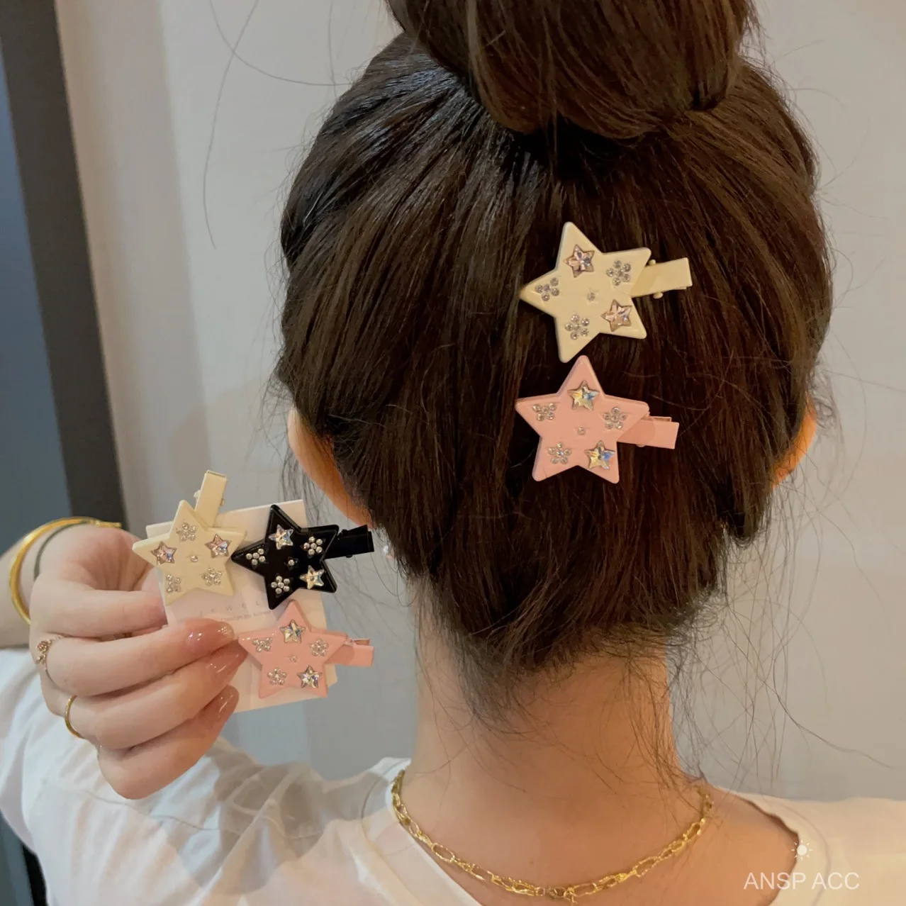 South Korean Children's Sequin Star Hairpins Broken Hair Clips Pins Bangs Fixing Tool Little Girl Lucky Star Hair Accessories