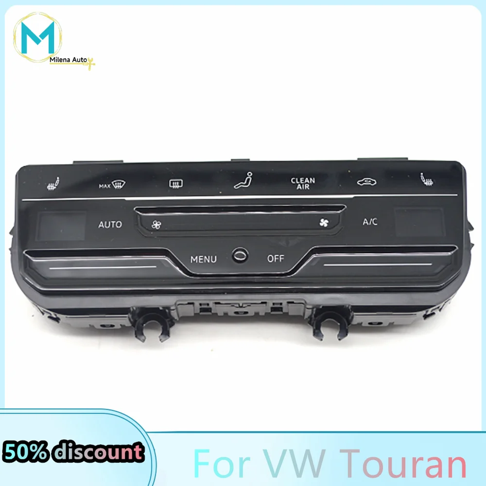 Voor VW Touran 2015-2022: Raak het automatische LCD-airconditioningsysteem en het interieur afwerkingspaneel aan. 5TD 863 042 B 17G907044AN