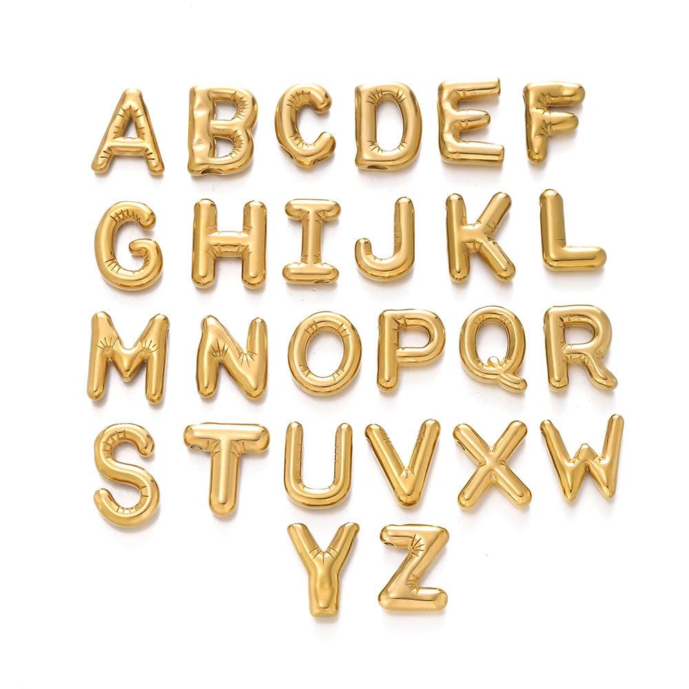 

5pcs/lot Stainless Steel Bubble 26 Letter Alphabet Charms Dainty Pendants for DIY Necklace Bracelet Jewelry Making Accessories