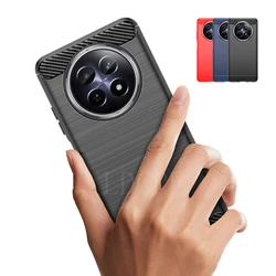 For Realme 12X Case Cover Realme 12X Capas New Carbon Fiber Bumper Shockproof Silicone Soft TPU Fundas OPPO Realme 12X Realme12X
