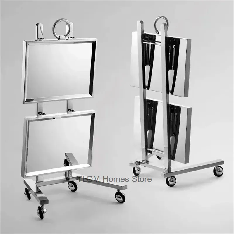 Beauty Tool Cart Barber Shop Multi-purpose Cart with Wheels Perm 트롤리 Dyeing Tool Trolley Light luxury Gold Iron Small Cart