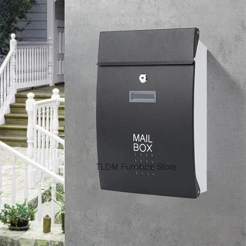 Outdoor Rainproof Villa Garden Outdoor Mailboxes European Street Mailbox Hanging Wall with Lock Magazine Box New Post Box d