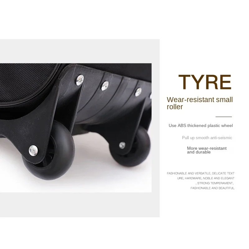 حقيبة بعجلات مع عجلات حقيبة سفر سعة كبيرة الأمتعة حقائب واق من المطر قابلة للطي المقصورة النساء الرجال حقائب اليد تحمل على الحقائب #5