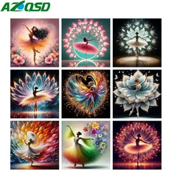 AZQSD Diamond Painting 5d Girl Portrait Hobby Creative Rhinestones Cross Stitch Ballet Dancer Diamond Embroidery Decorative