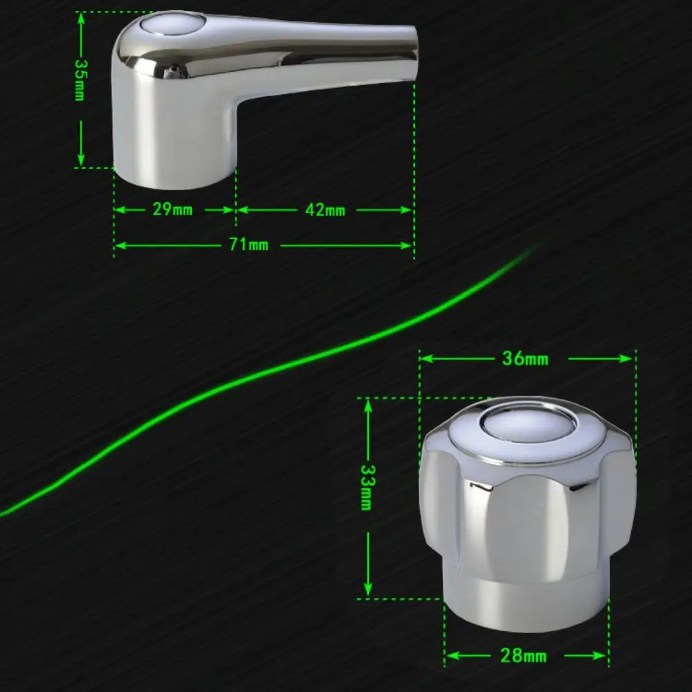 New Alloy Faucet Handle Universal Silver Dish Basin Handle Quick Open Valve