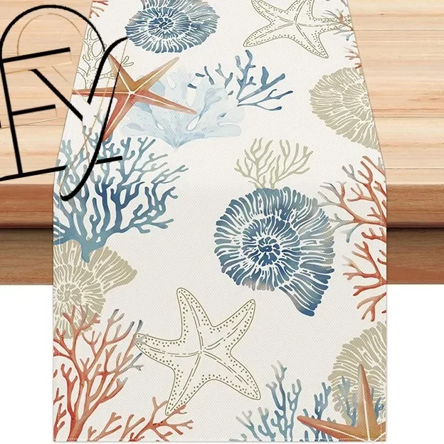 Linen Table Runner Thanksgiving Scarecrow Crow Pumpkin Off White Autumn Harvest Table Decor Family Dinner