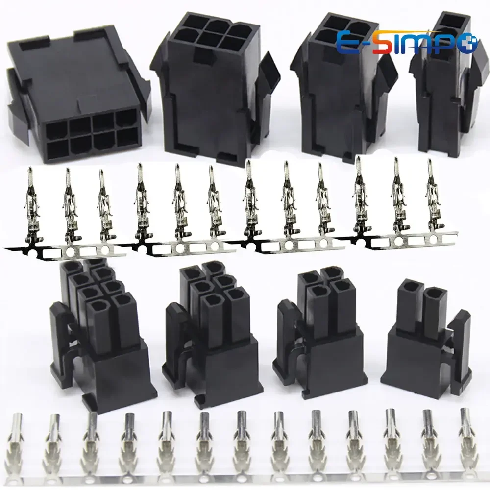 10 zestawów Molex 3,0 mm podwójny rząd 2*1/2/3/4/5/6/7/8P męskie żeńskie złącze antenowe (wtyczka 43025 + obudowa żeńska 43020 + terminal)