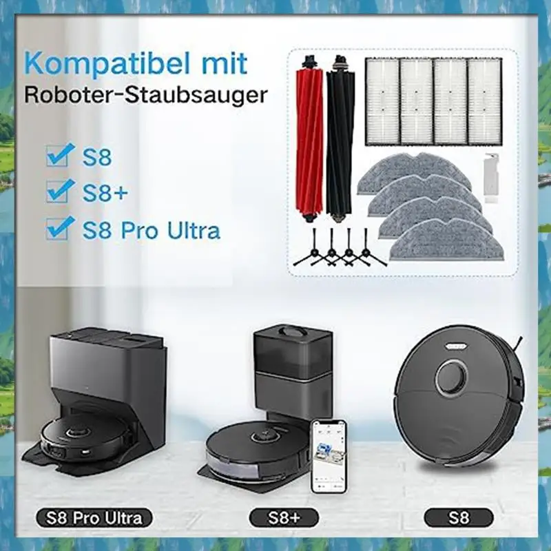 

Для Roborock S8 PLUS S8 + S8 Pro Ultra робот-пылесос, основная боковая щетка, швабра, фильтр Hepa, запасные части, аксессуары, детали