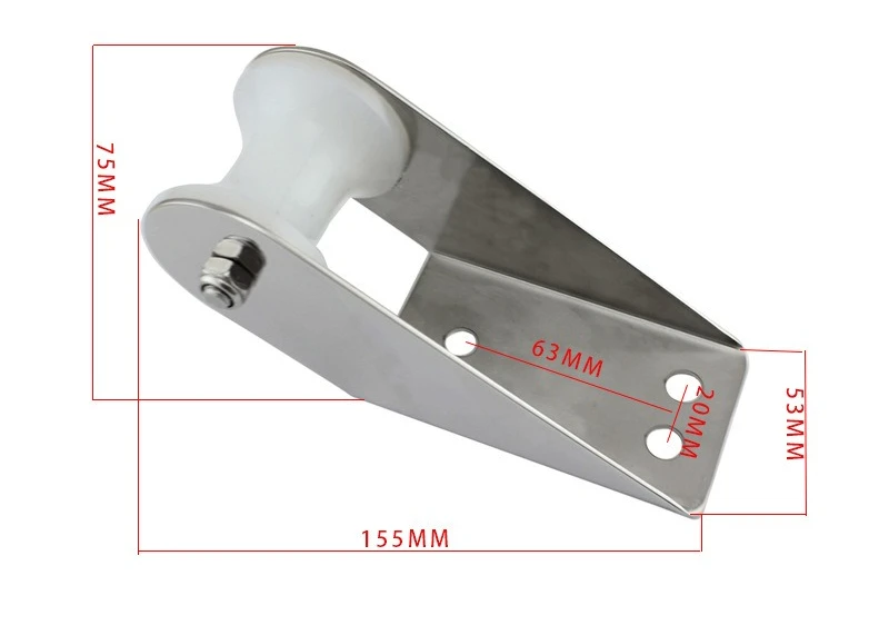 

Морской якорный кронштейн из нержавеющей стали 316, стальная пластина, опорная направляющая якоря для пикапа, рама цепи, яхта, морская