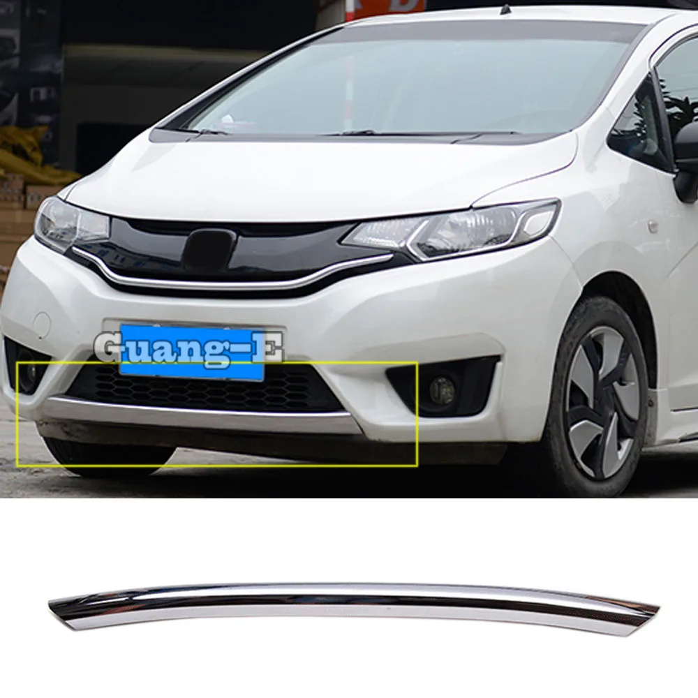 

For Honda FIT JAZZ 2014 2015 2016 Car Styling Cover Protection Bumper Engine Trim Front Bottom Grid Grill Grille Hoods Edge 1pcs