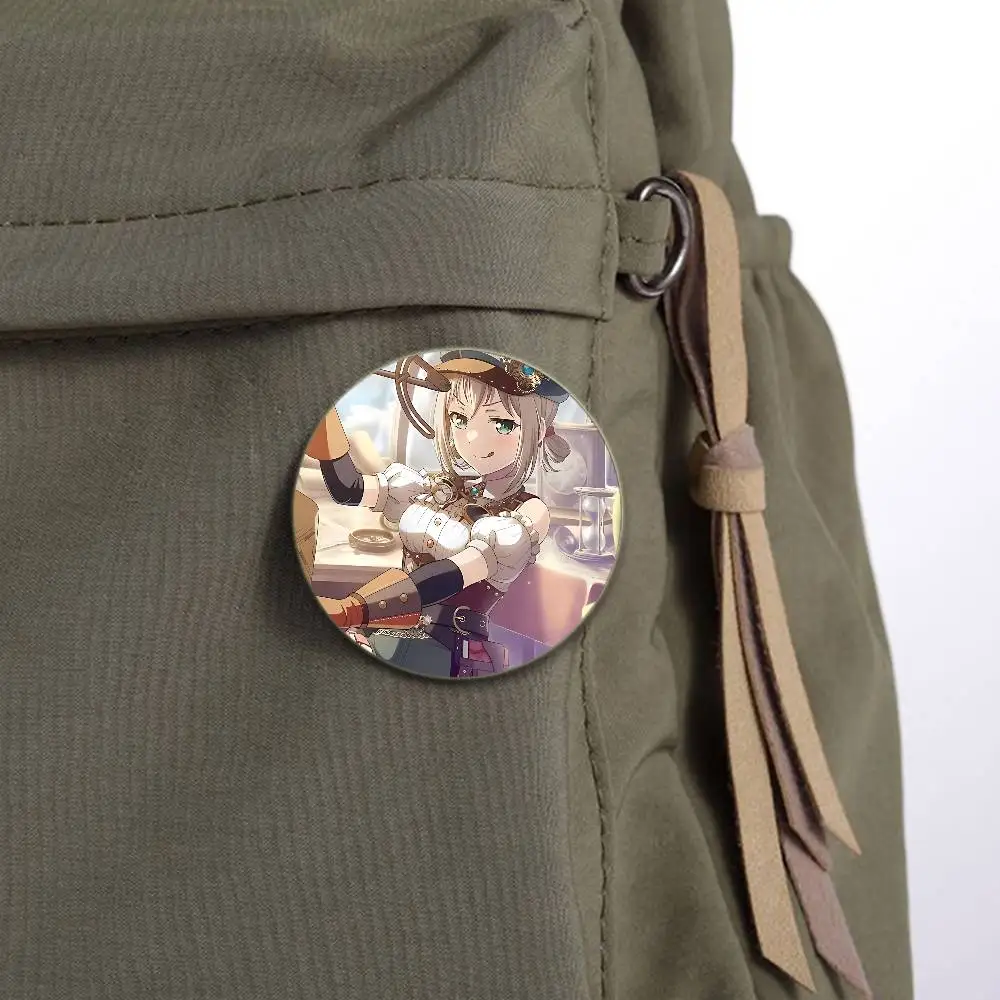 أنيمي M-Moca Aoba شارات الإبداعية صفيح لينة زر دبابيس الحيوان أيقونة بروش التلبيب على ظهره شارة S