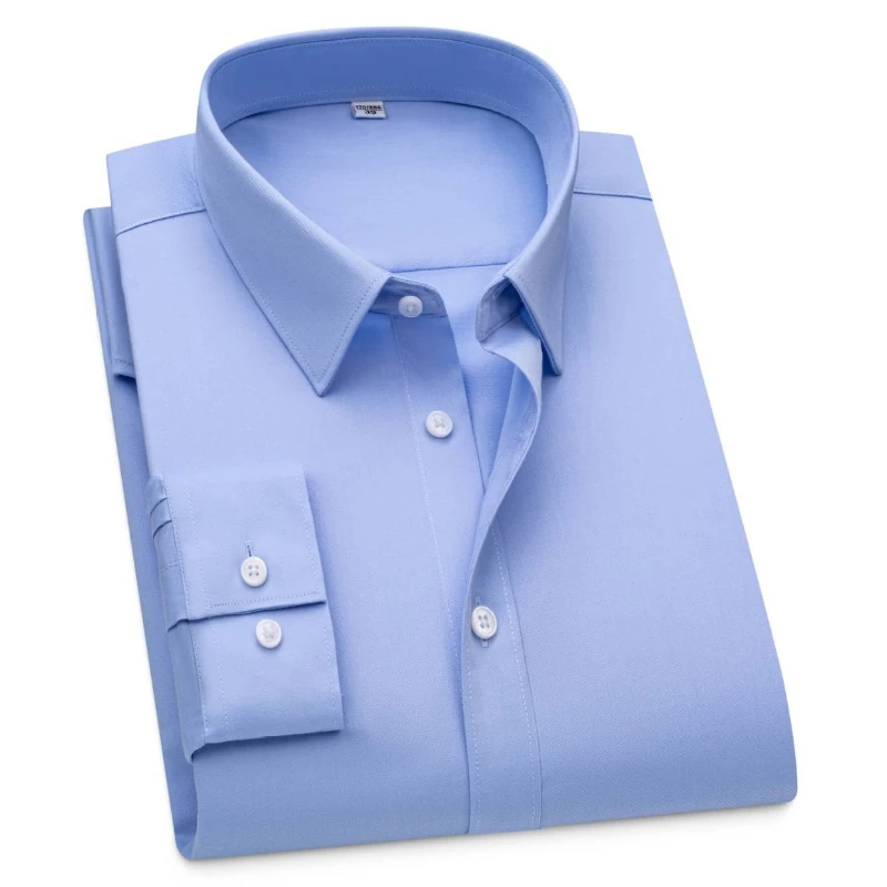 

8XL New Modal Mens Shirts Long Sleeve Big Sizes Anti-wrinkle Business Long Sleeves Dress Shirts For Men Slim Fit Camisa Social