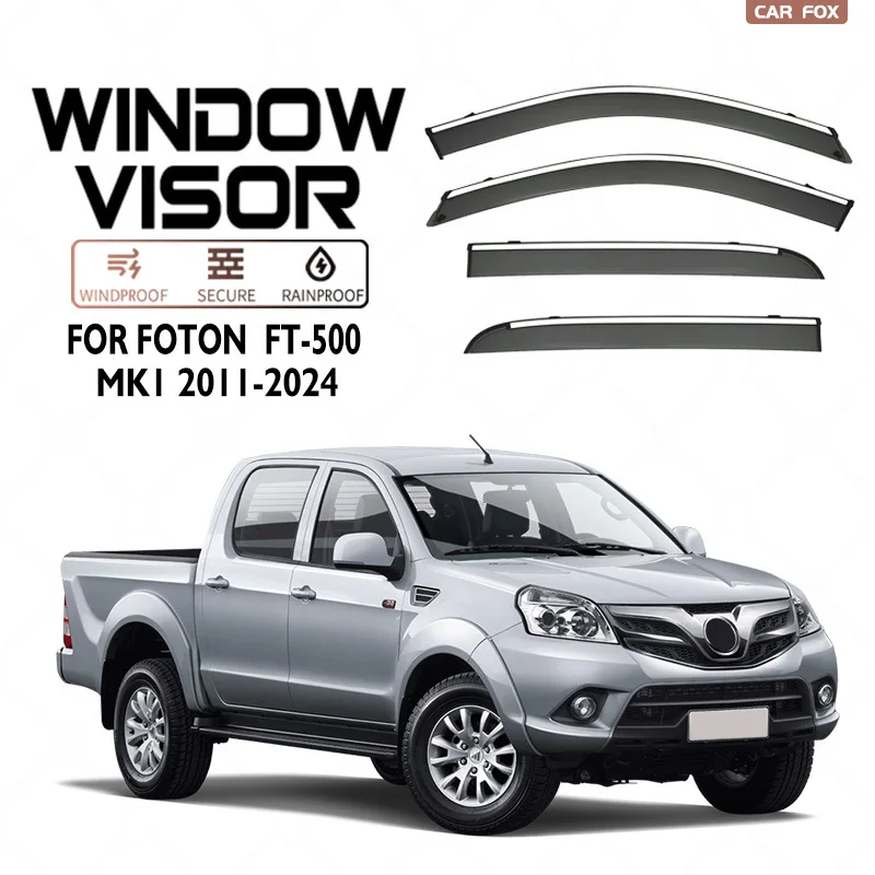 For FOTON FT-500 2011+ Car Window Visor Awning Shelters Windshield Side Window Rain Sun Shade Auto Accessories