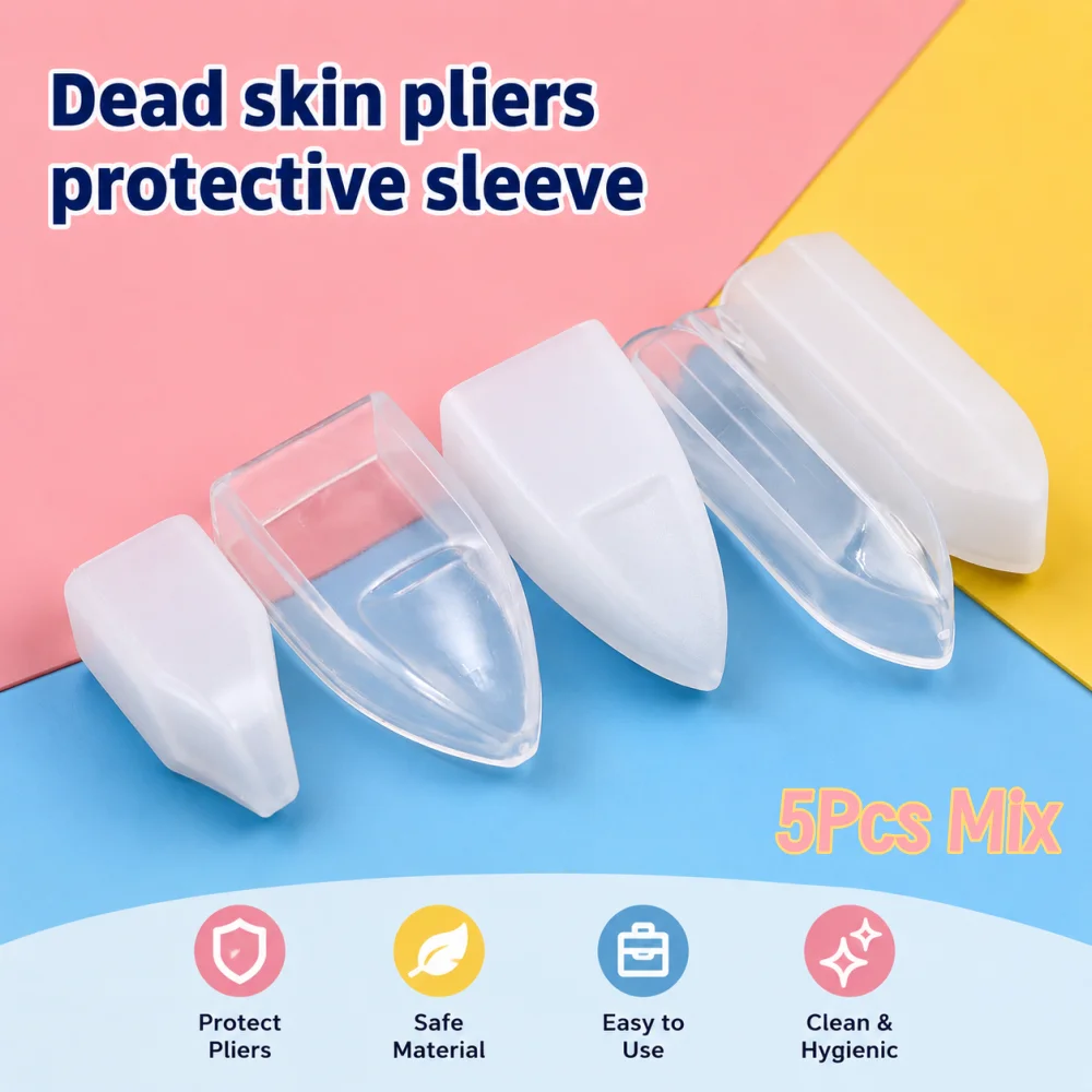 5/10Pcs Mixed Model PVC Cuticle Nipper Caps, Durable Nail Clipper Protective Covers, Cuticle Cutter Tip Protectors, Manicure Too
