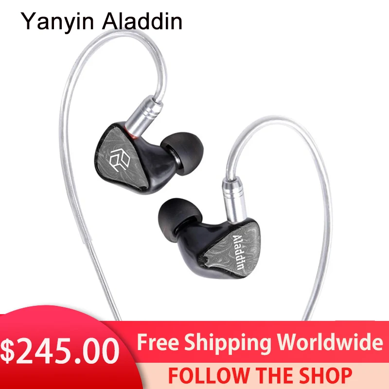 

Yanyin Aladdin in ear Earphone 1DD+3BA Hybrid Custom 3D High-End Monitor Studio Bass 2Pin 0.78mm Audiophile Musician Headphone