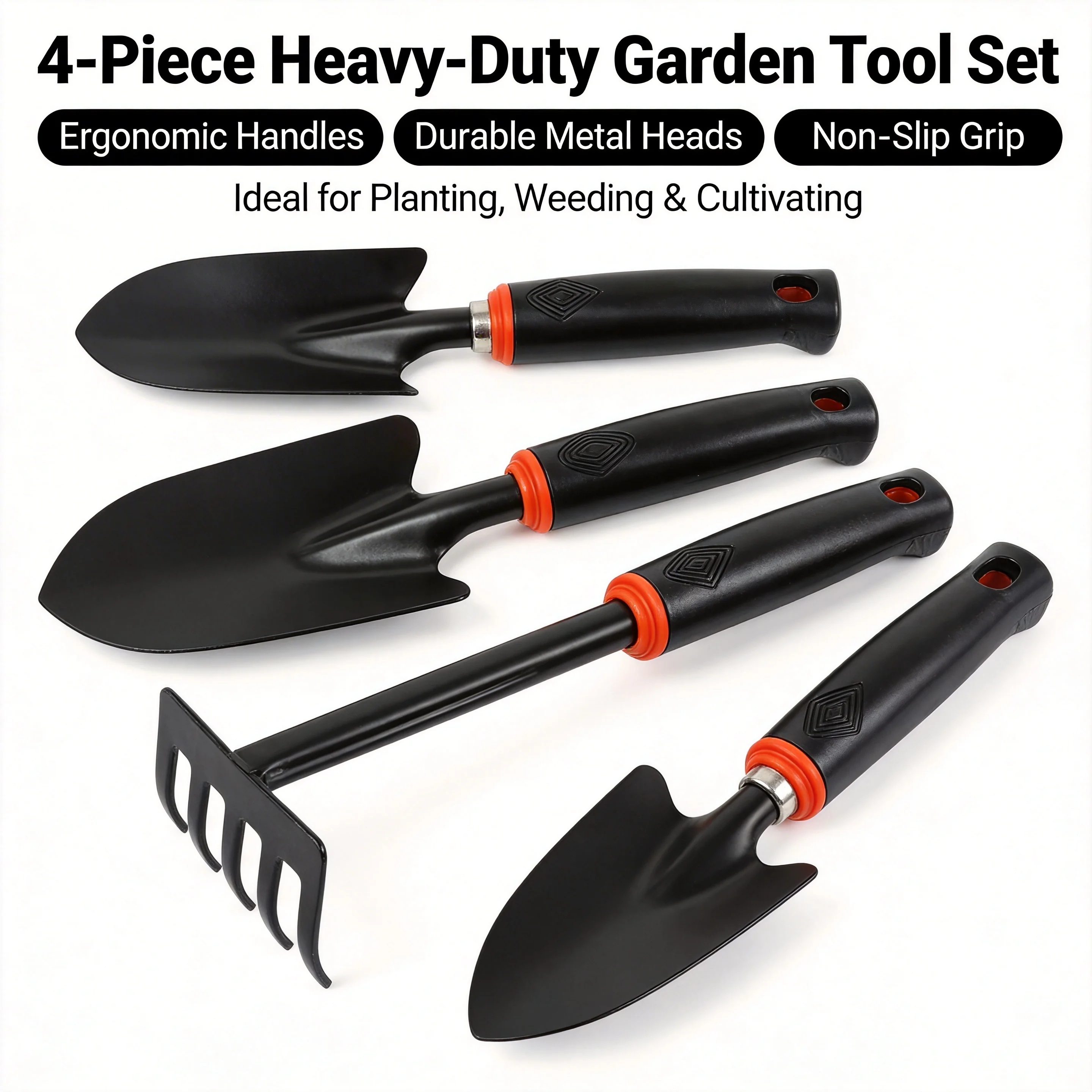 

Ergonomic Non-Slip Handle Garden Hand Shovel for Digging, Planting, Transplanting, Weeding, Leveling Outdoor Tool