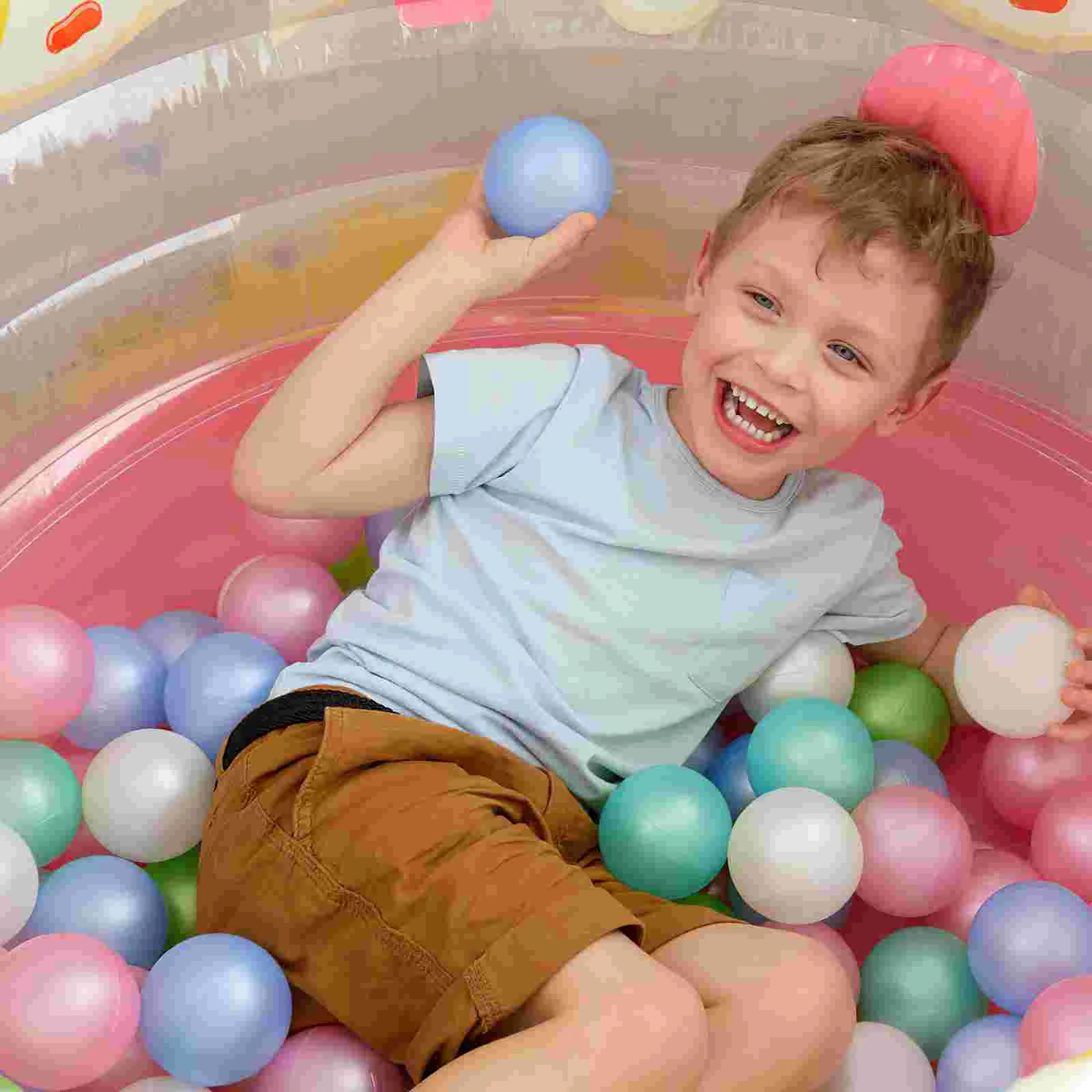 50PCS Kids Ball Colorful Fun Plastic Ball Pit Balls for Babies Kids Children Playground Games Pool Tent Ocean Swim Toys