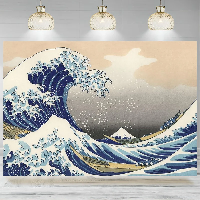 

Giant Wave Backdrop Ocean Sea Water Snow Mountain Photographic Background Bedroom Birthday Kids Party Decoration Banner