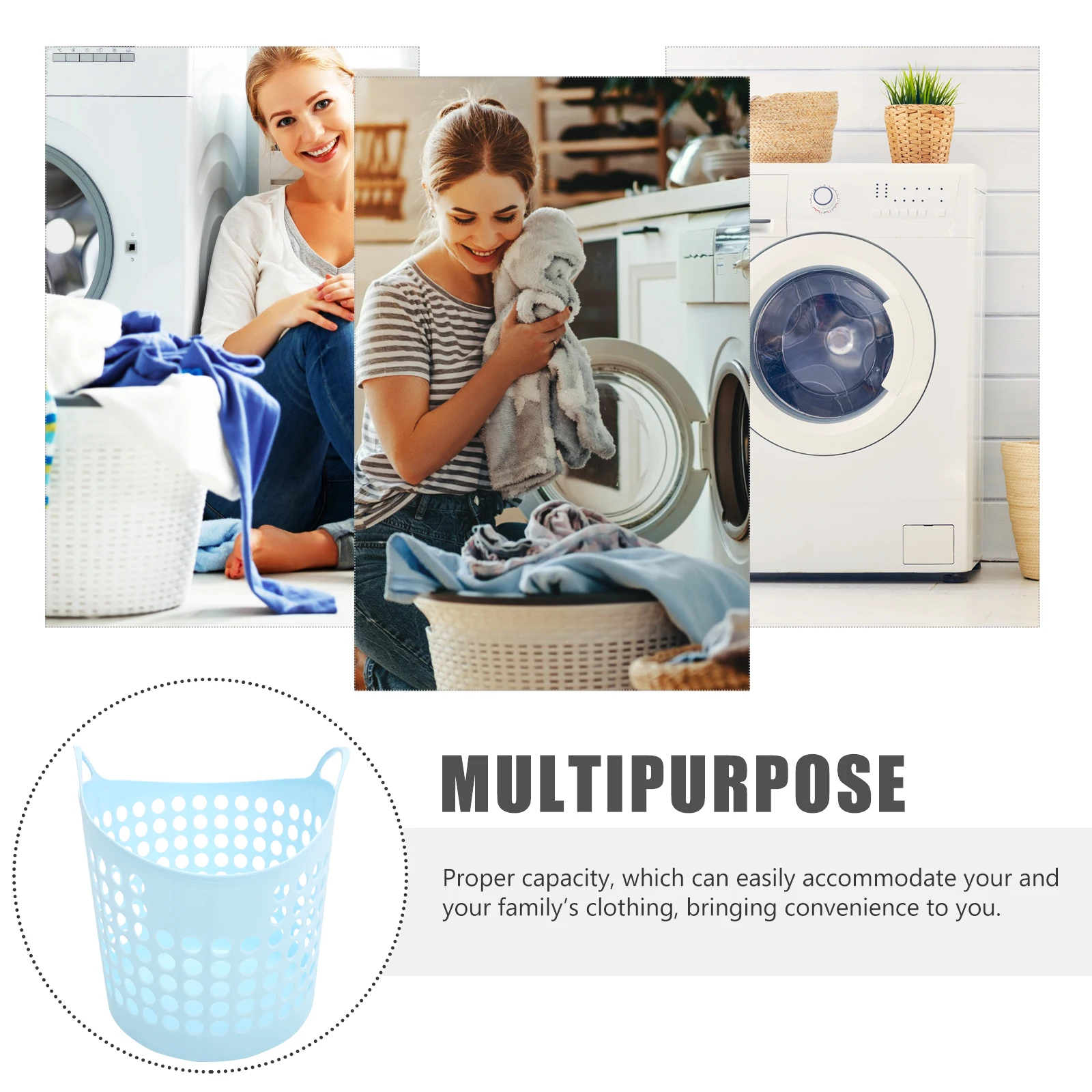 

Large Capacity With Handle Heavy Duty Clothes Storage Hamper For Bathroom Bedroom Dirt Clothes Organizer Hollow Design Reusable