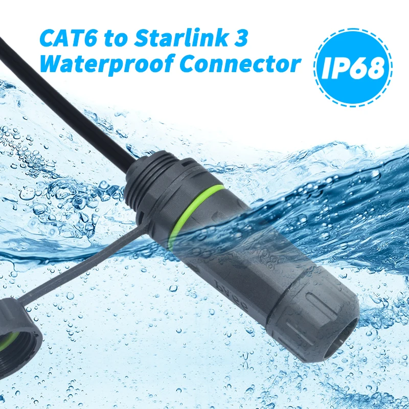 50/100cm Starlink Ethernet-Adapter Gen 3 Mini Starlink Kabelverlängerung zu RJ45-Koppler Wasserdicht mit Starlink Gen 3 Dish – Detail 1