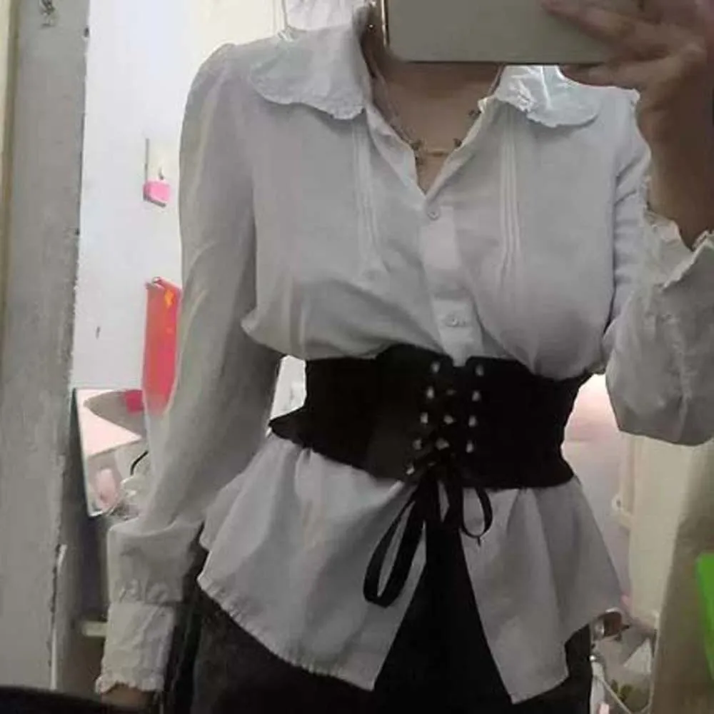 أزياء قابل للتعديل مطاطا مطوي Cummerbunds البوليستر بو واسعة مشد حزام لينة حزام مرن عالية واسعة حزام الخصر الختم #2