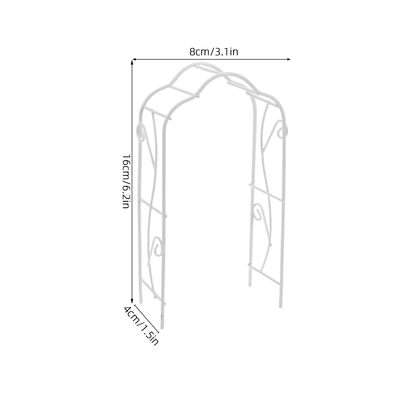 미니 웨딩 아치 철제 공예 아치 장식 인형집 정원 요정 장면 미니어처 풍경 장식 인형집 아치 배경