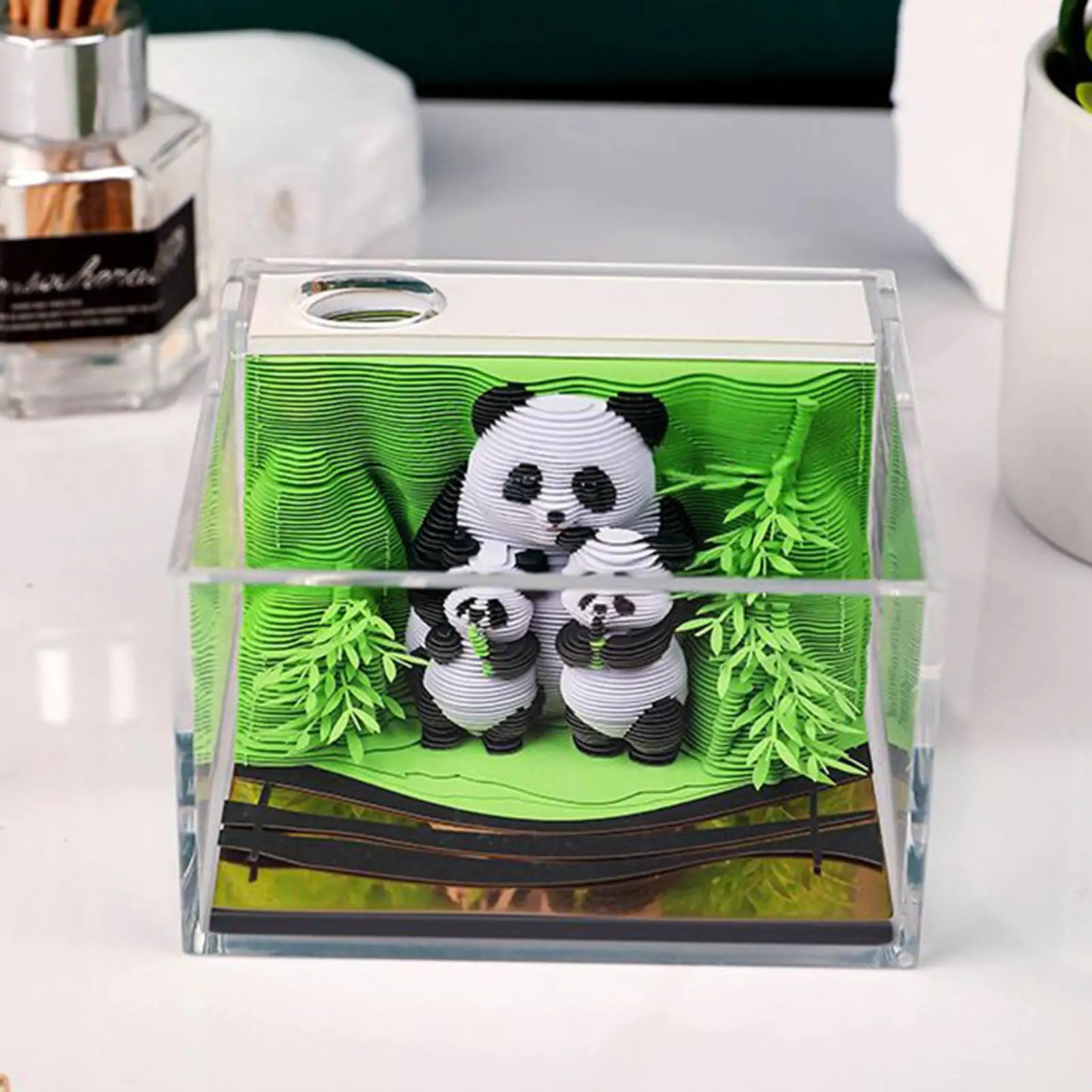 

3D-календарь 2026 Panda Tear Away 3D-календарь Декоративный отрывной блокнот для стола Тумбочка Прикроватная тумбочка Школа Домашний офис