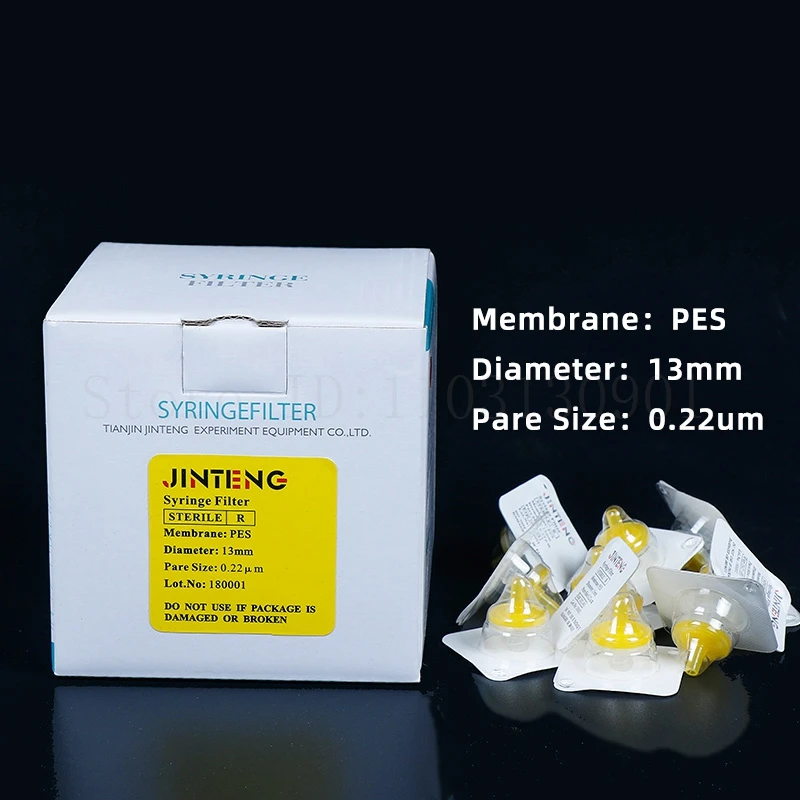 50pcs/lot 0.22/0.45um Sterile Millipore Membrane SyringeDrireven Filter 13mm 25mm 33mm Needle Type Filter Nylon/PES/PTFE