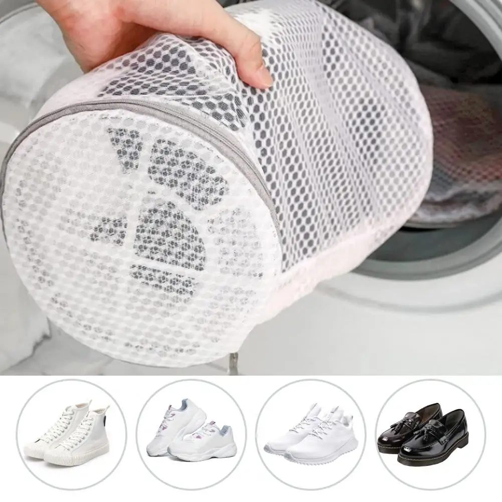 Quick Drying Shoe Wash Bags Laundry Shoe Bags with Mesh Design Double Shoe Wash Bags with Security Zippers Mesh for Garment