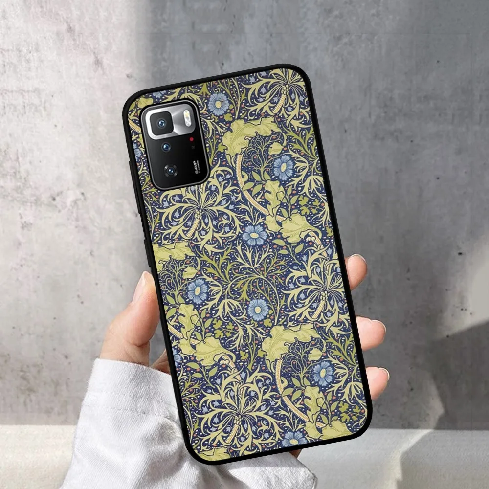 Art W-William Morris Luxury Phone Case For Redmi Note 4 X 5 A 6 7 8 T 9 9S 10 11 11S 11Epro Poco M3 Pro