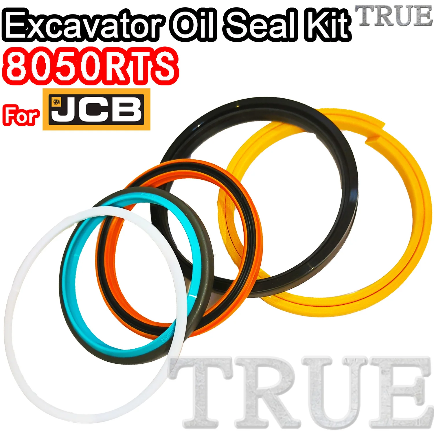 For 8050RTS JCB Oil Seal Excavator Repair Kit Maintenance Floating Rebuild Parts MOTOR Piston Rod Shaft Replacement Dust Bushing