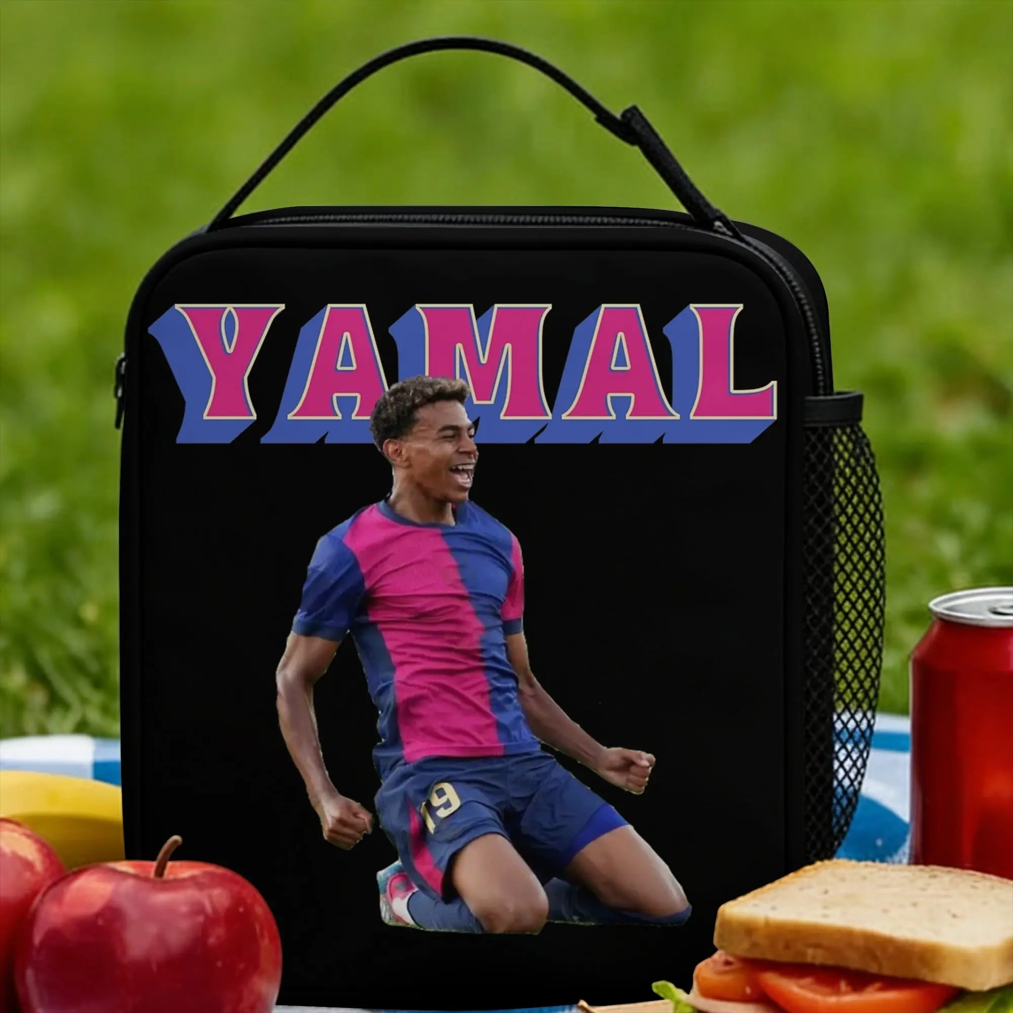 Lamine Y-Yamal Insulated Lunch Bags Thermal Bag Reusable,Lunch Container Football Soccer Leakproof Tote Lunch Box Beach  Picnic