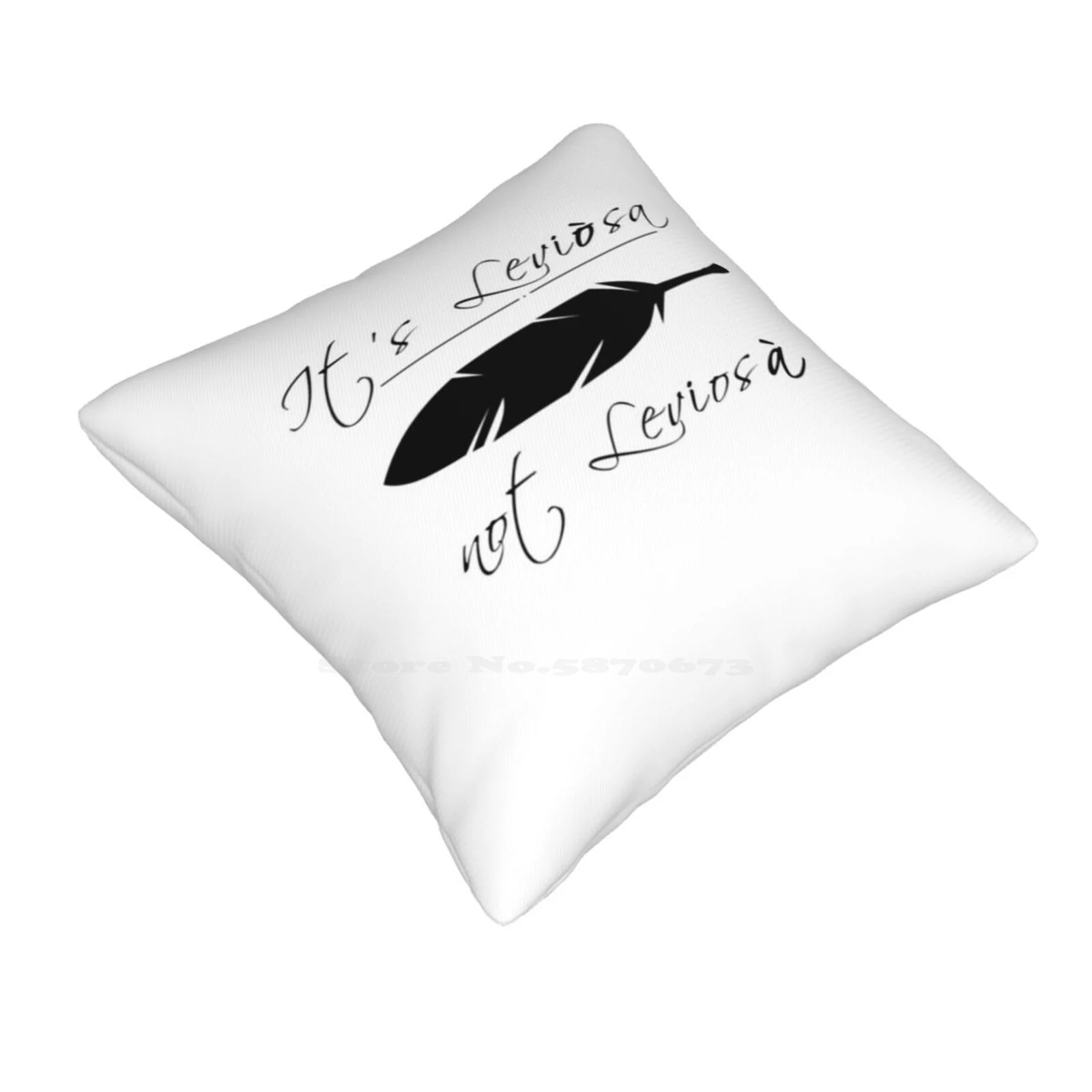 It Is Leviosa , Not Leviosa Home Sofa Car Waist Throw Pillowcase Hp Leviosa Magic Hermione Funny Spell Feather Fantasy Book