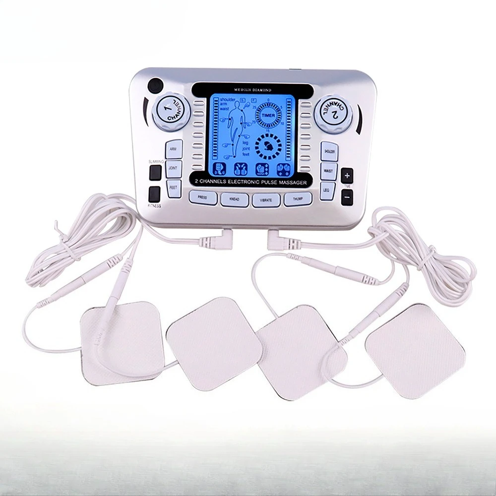 

EMS двойной выход физиотерапия массажер десятки низкочастотный электротерапевтический стимулятор мышц всего тела для облегчения боли машина