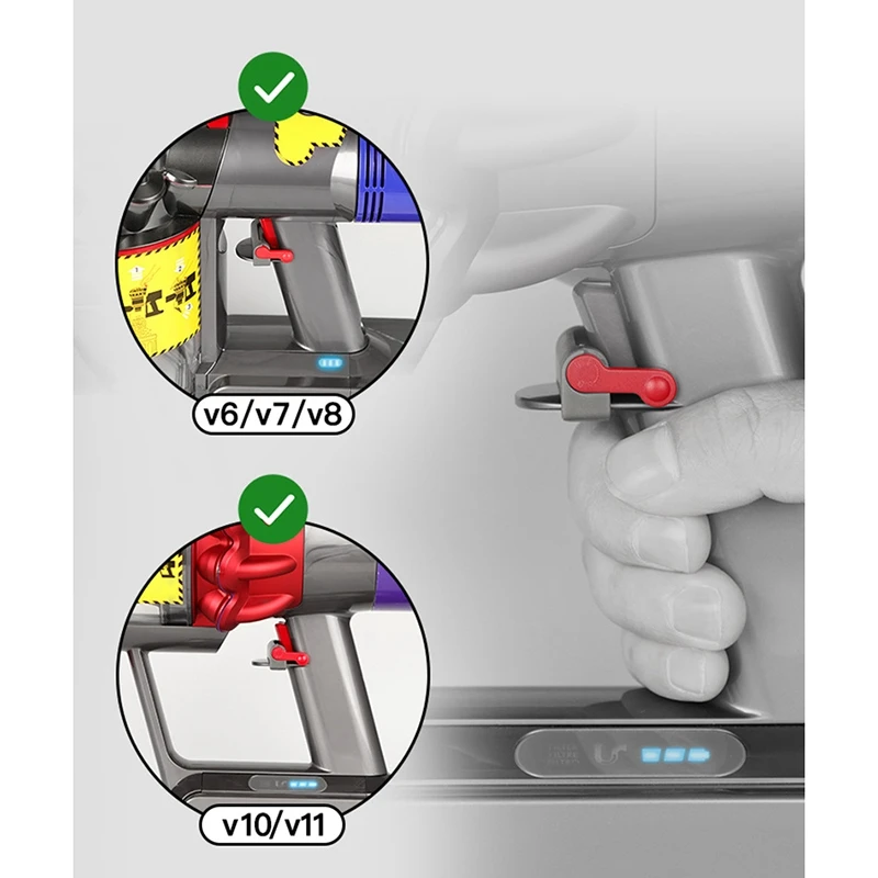 다이슨 진공 청소기용 2X 트리거 잠금 전원 버튼 액세서리, 가전 제품 예비 부품, V6 V7 V8 V11 V10