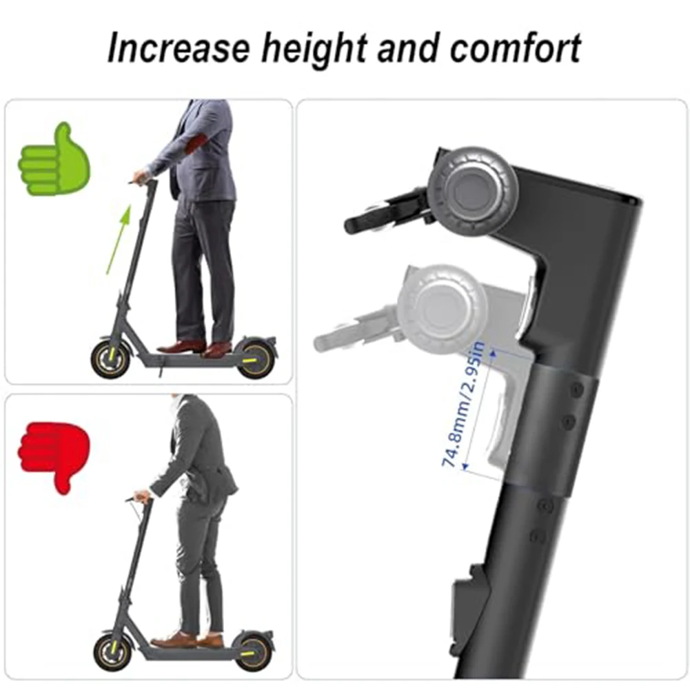 

Height Extension Tube & Brake Cable Kit - For -Ninebot Max G30/G30D/G30LP (-Ulip Gray Aluminum Extended Drum Brake)