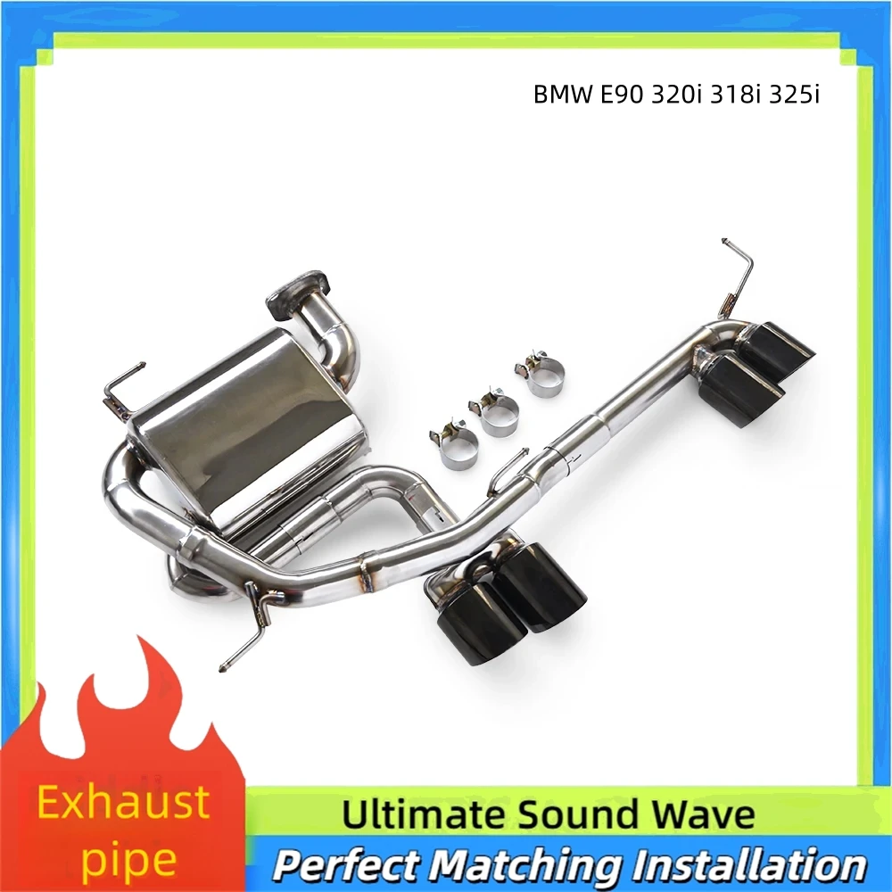 

High-performance exhaust system muffler BMW E90 320i 318i 325i modified M3 four black-pointed Catback exhaust pipes
