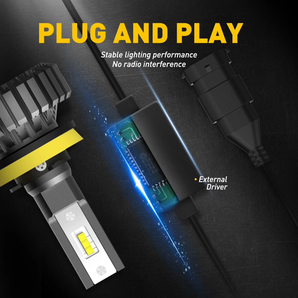 AUXITO 2Pcs 12000LM H8 H11 H9  - Led Headlight 6500K White 12000Lm ulasan dan harga