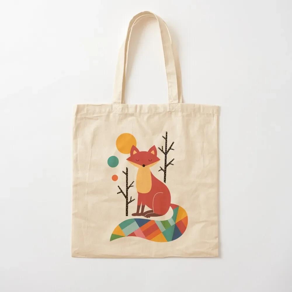 

Rainbow Fox Tote Bag tote bag men Shopper bag cloth woman