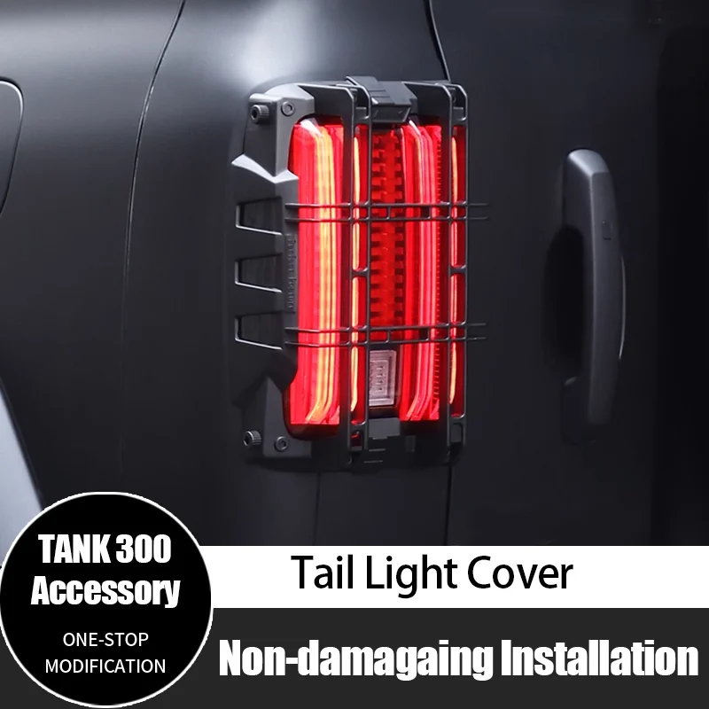 

1Pair For GWM Tank 300 Tail Light Cover ABS Taillights Cover ABS Sticker Taillight Frame Protective Cover
