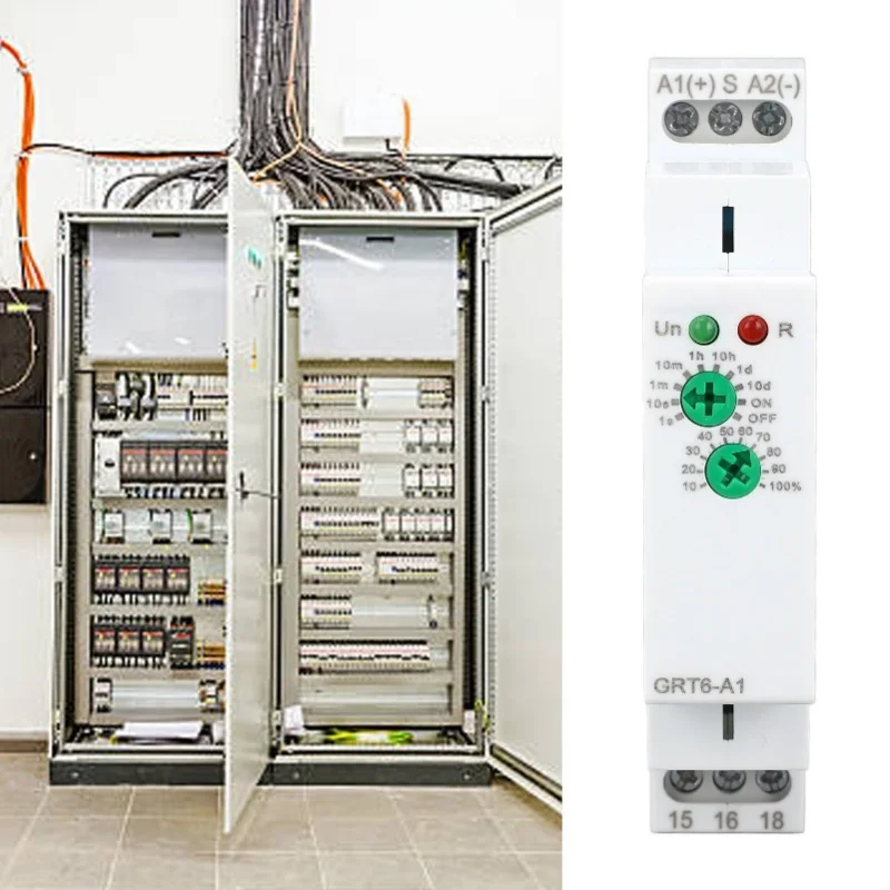 Single Function Time Relay GRT6-A1 1xSPDT 0.1s 10 Days DIN Rail Mounting Timer Relay